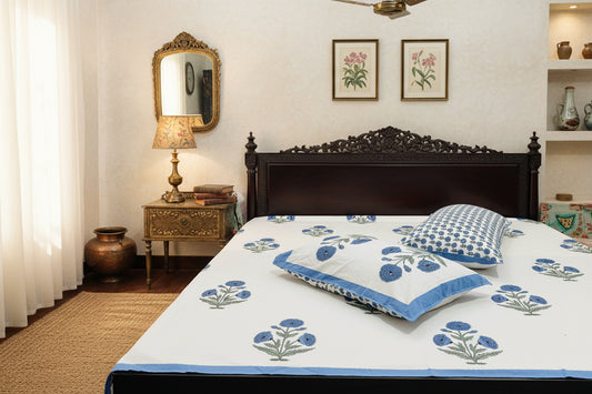 Arunima - Everyday Cotton Bedsheet | Blue