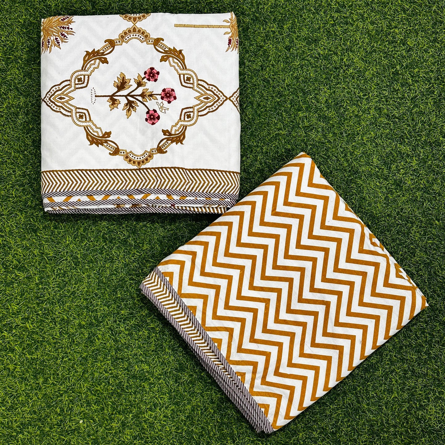 Gulnar - Reversible Cotton Mulmul Dohar | Brown