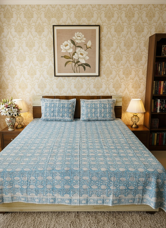 Himadri - Everyday Cotton Bedsheet | Hand Block