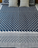 Kashish indigo Everyday Cotton bedsheet – fabric detail