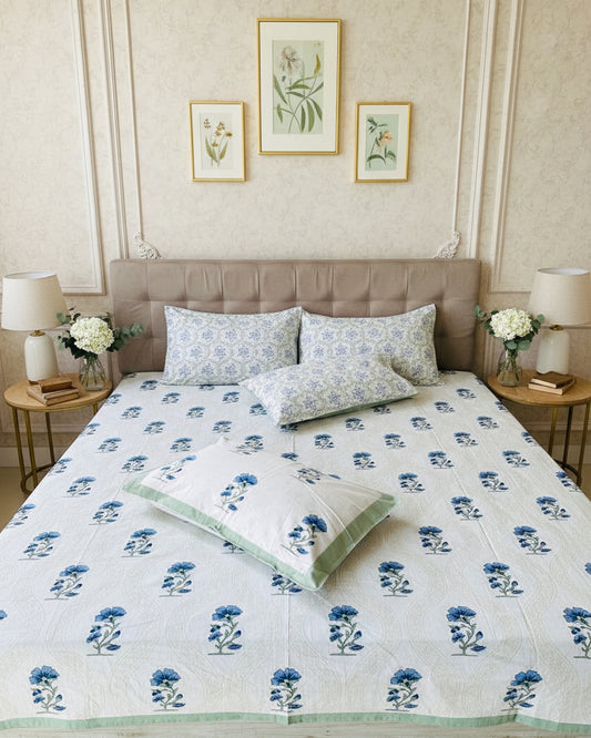 Komal - Everyday Cotton Bedsheet | Blue