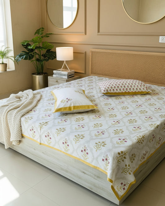 Mehek - Everyday Cotton Bedsheet | Yellow