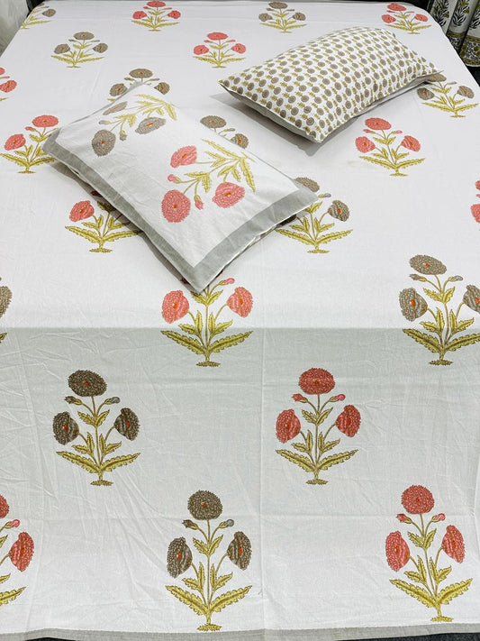 Nargis - The Daffodil Bedsheet | Everyday Cotton | Orange