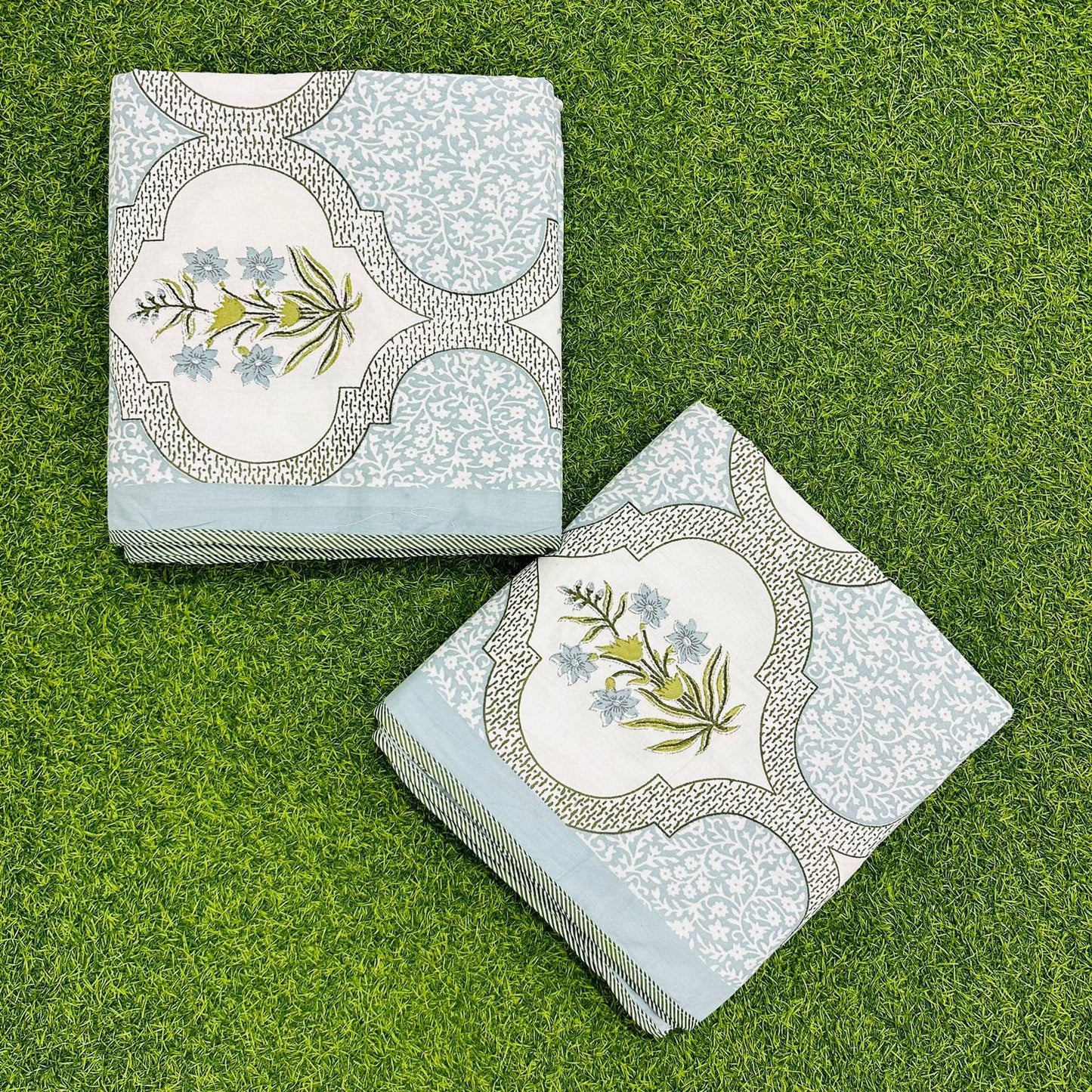 Neerja - Reversible Cotton Mulmul Dohar | Blue