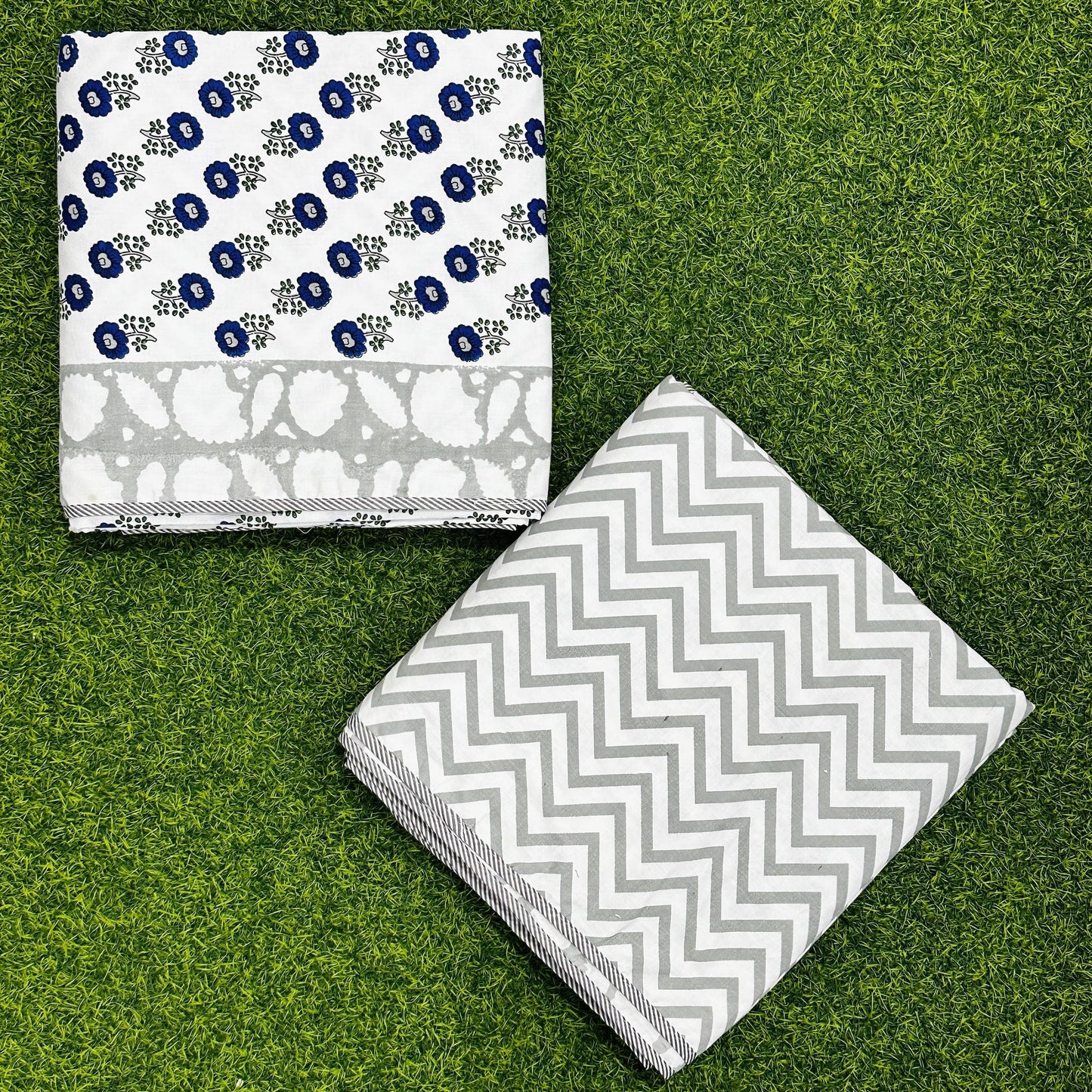 Rohini - Reversible Cotton Mulmul Dohar | Blue