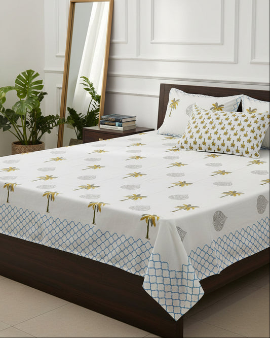 Sagarika - Everyday Cotton Bedsheet | Blue