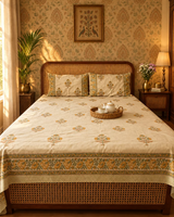 Sonali - Percale Cotton Bedsheet | Hand Block