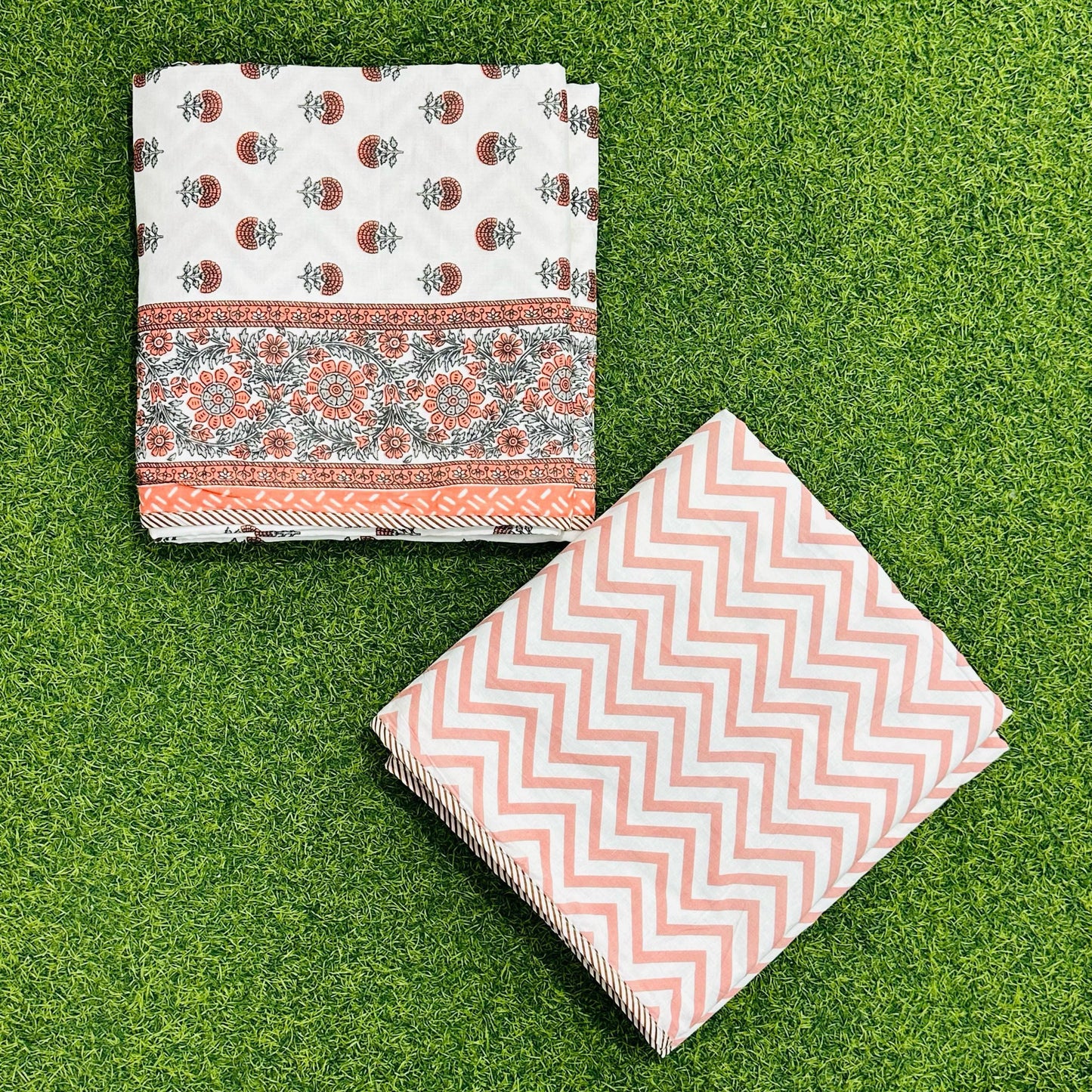 Sumedha - Reversible Cotton Mulmul Dohar | Orange