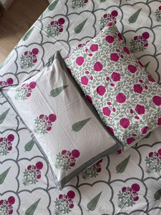 Gulaab - The Rose Bedsheet | Everyday Cotton | Pink
