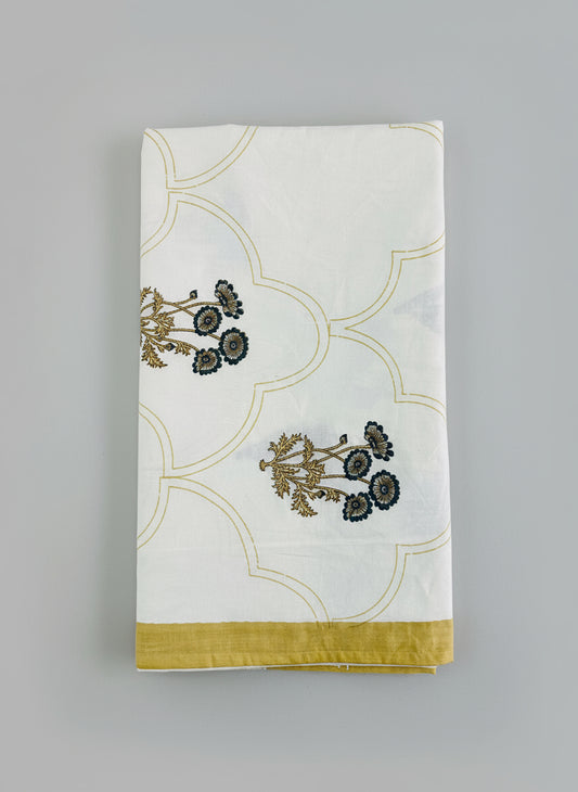 Pushpanjali - The Offering Bedsheet | Everyday Cotton | Yellow