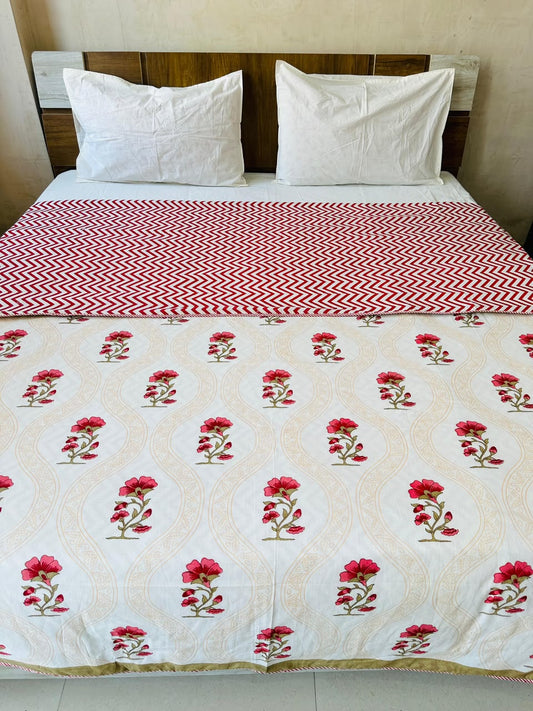 Komal Brown reversible cotton mulmul double dohar