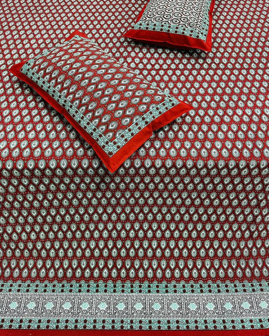 Naina - Everyday Cotton Bedsheet | Red