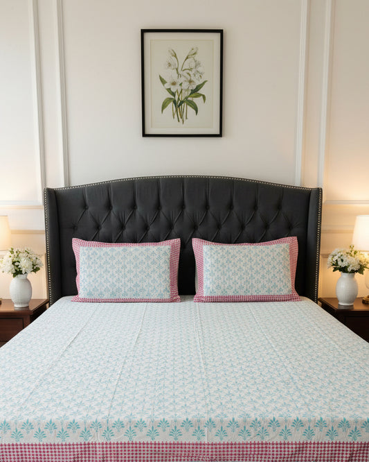 Neelima - Soft Fine Cotton Bedsheet | Hand Block