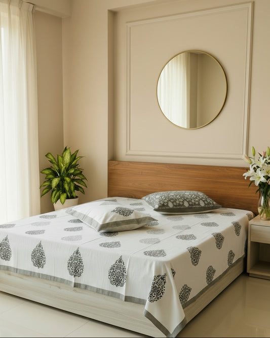 Patralekha - Everyday Cotton Bedsheet | Grey