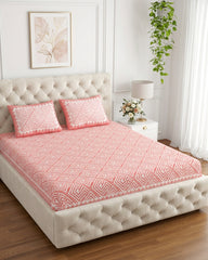 Aakriti - Everyday Cotton Bedsheet | Pink