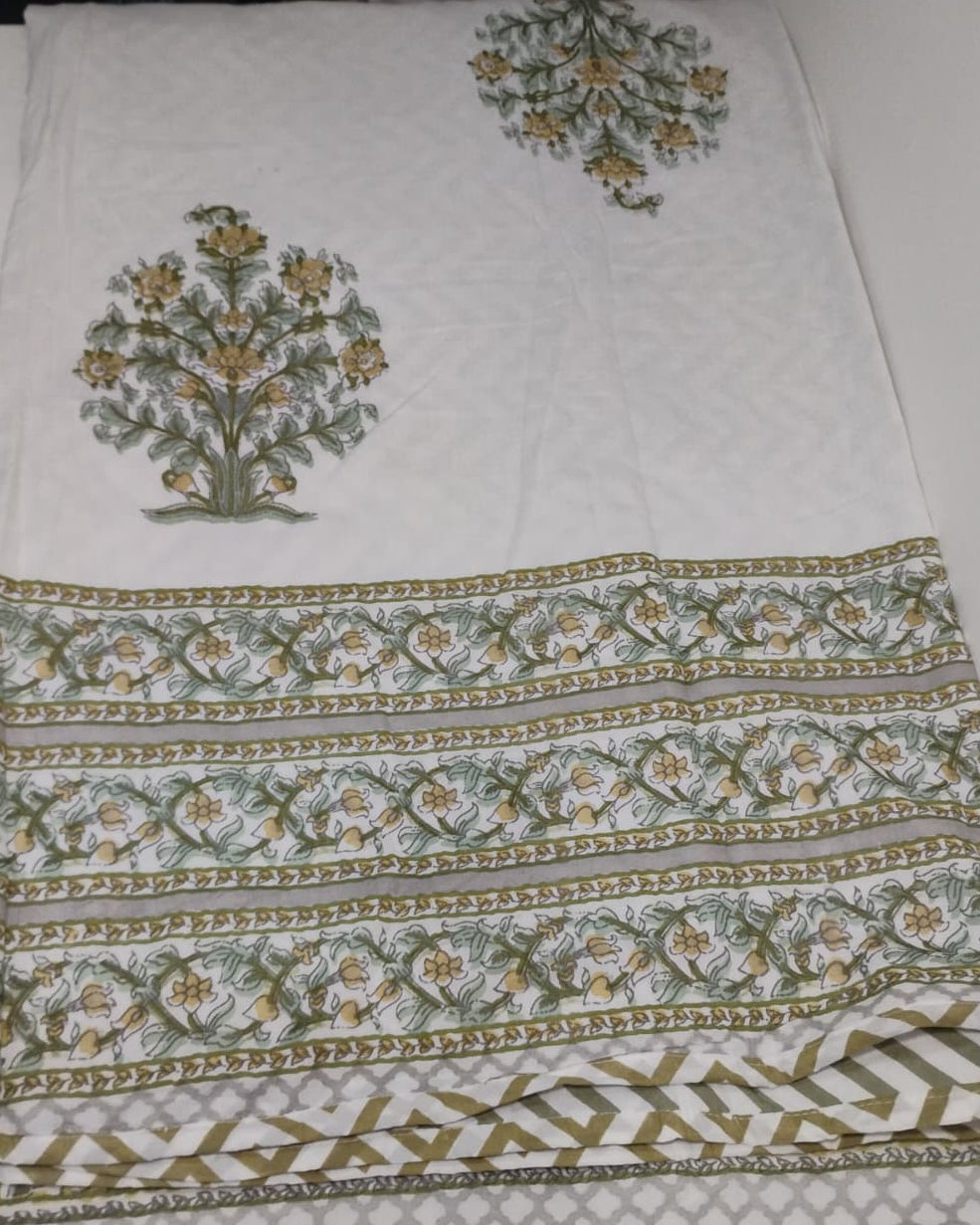 Ahaana - Reversible Cotton Mulmul Dohar | Green