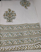 Ahaana - Reversible Cotton Mulmul Dohar | Green