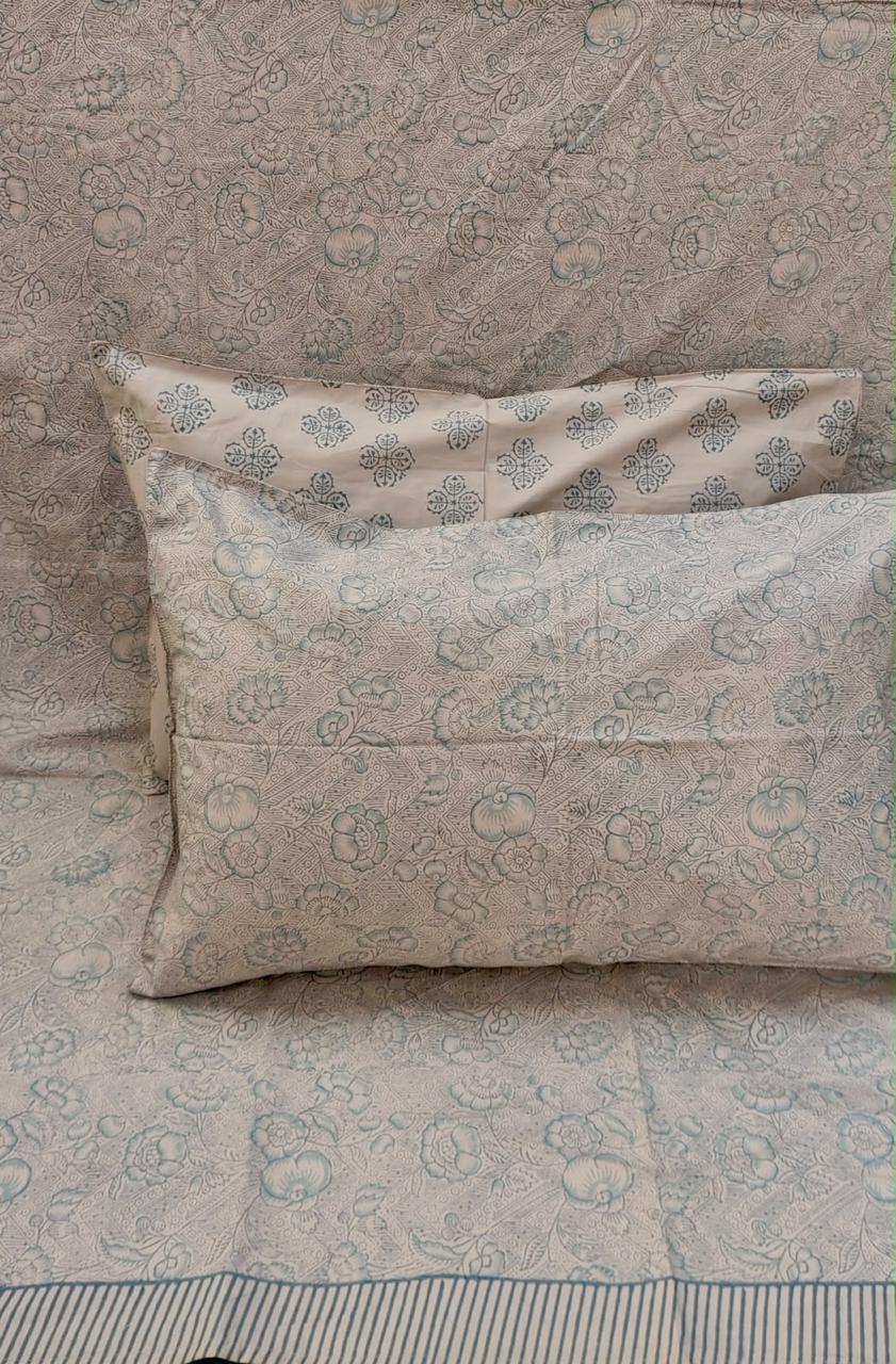 Alpana - Percale Cotton Bedsheet | Hand Block