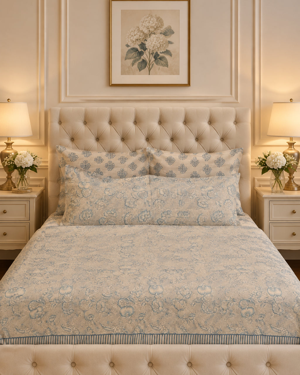 Alpana - Percale Cotton Bedsheet | Hand Block