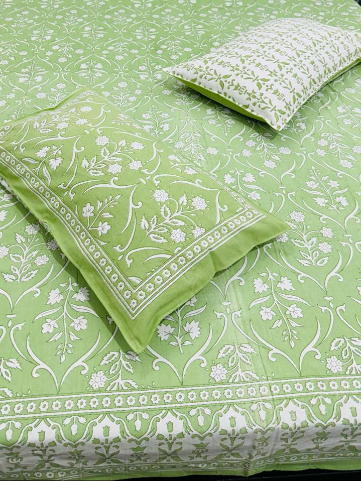 Amod - The Fragrant Bedsheet | Everyday Cotton | Green