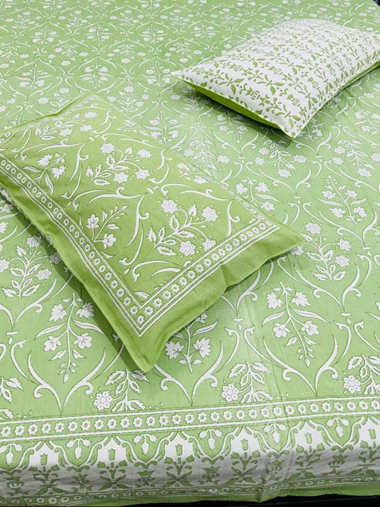 Amod - The Fragrant Bedsheet | Everyday Cotton | Green