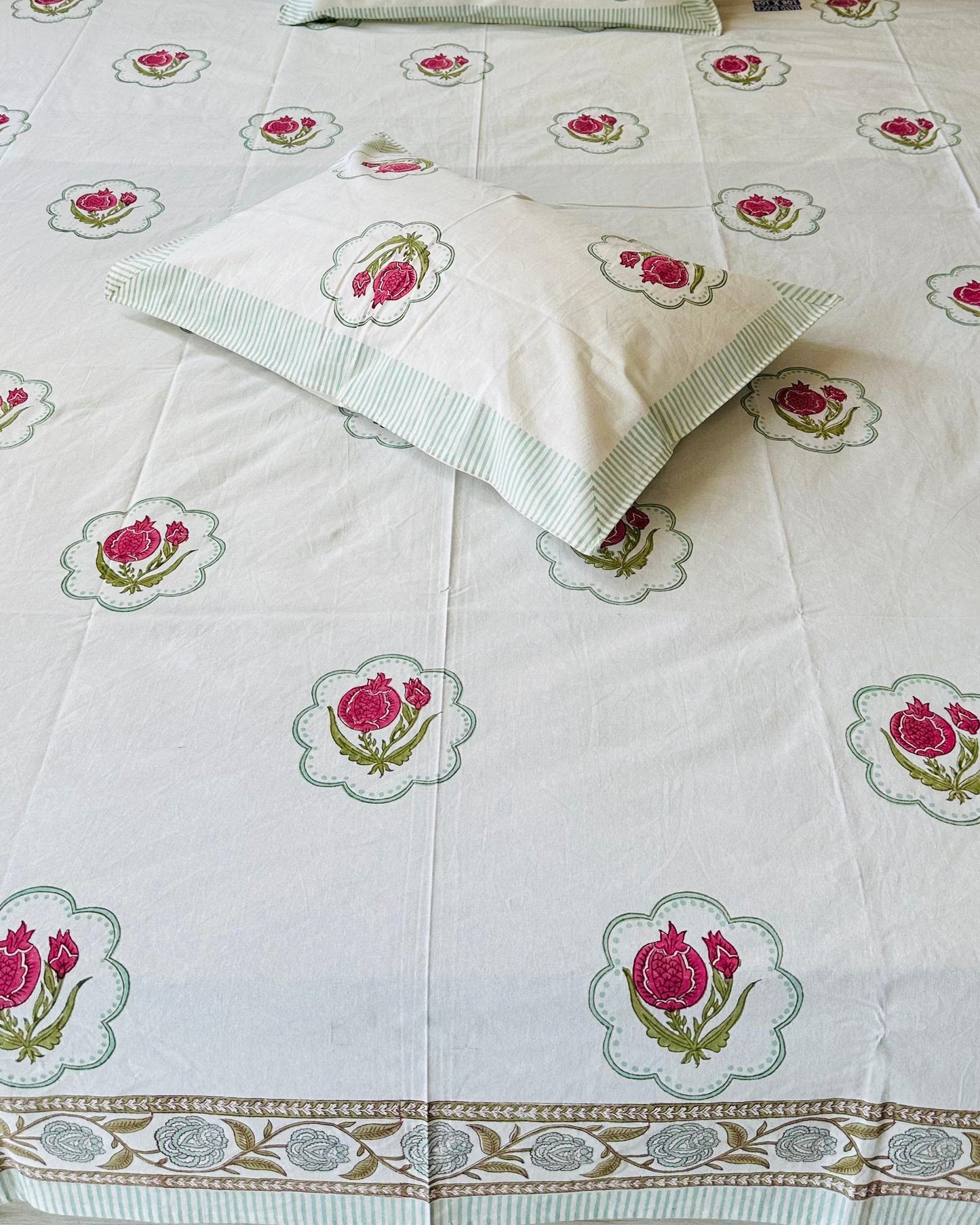 Anaar - Everyday Cotton Bedsheet | Hand Block