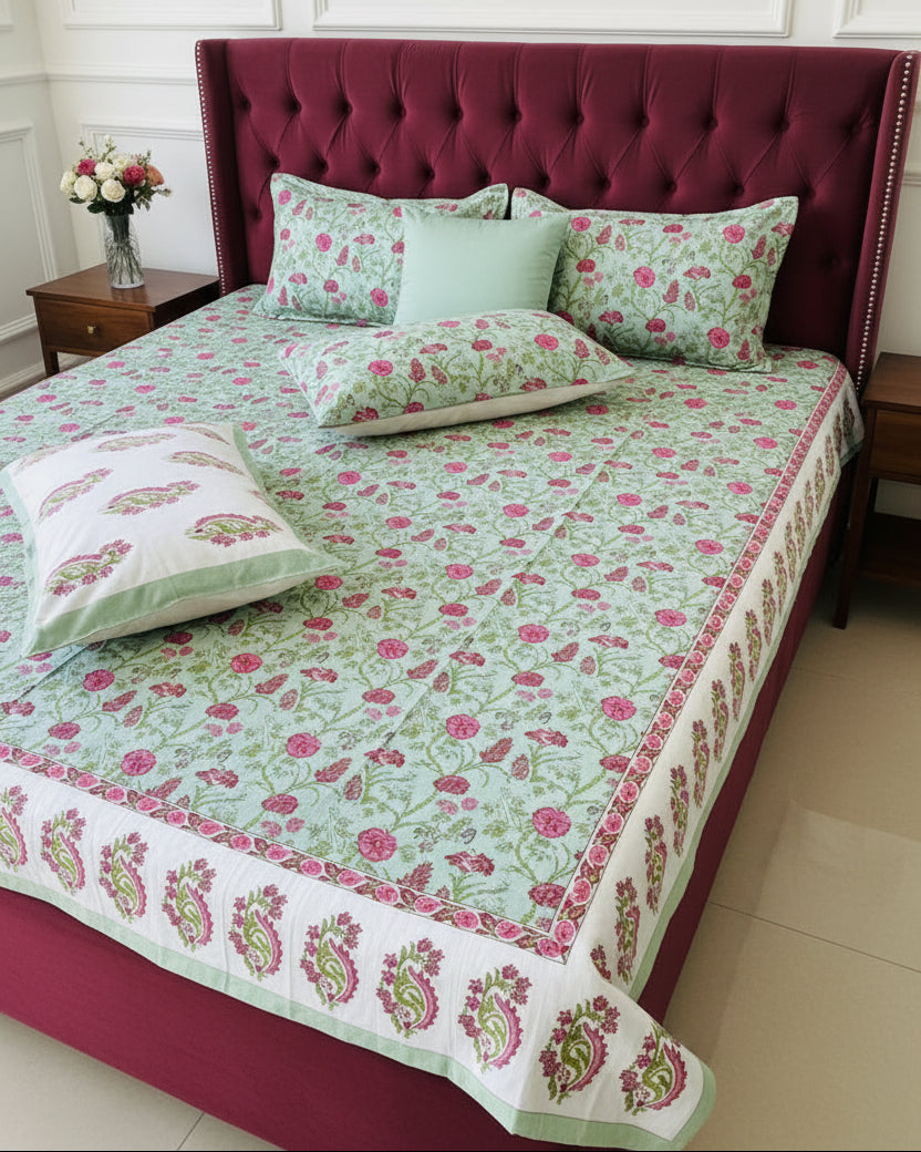 Anvita - Everyday Cotton Bedsheet | Green
