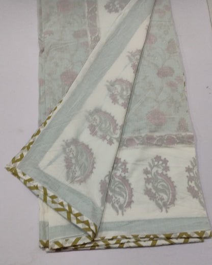 Anvita blue Muslin cotton dohar – pair of single alternate view