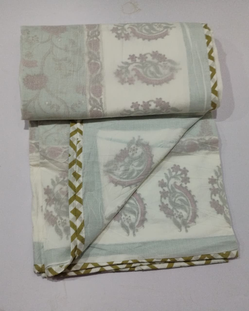 Anvita blue Muslin cotton dohar – front view