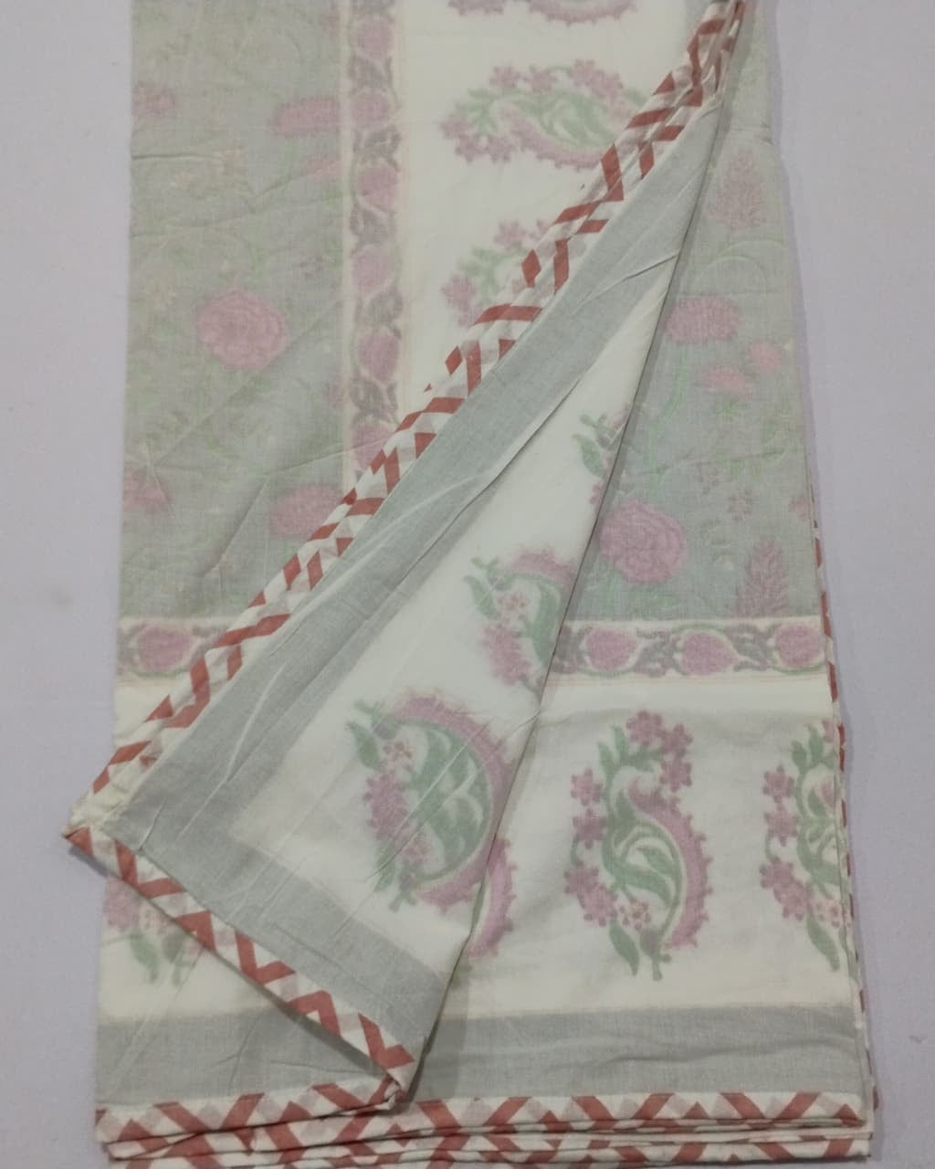 Anvita grey Muslin cotton dohar – pair of single alternate view