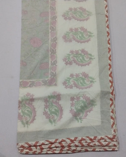 Anvita grey Muslin cotton dohar – front view