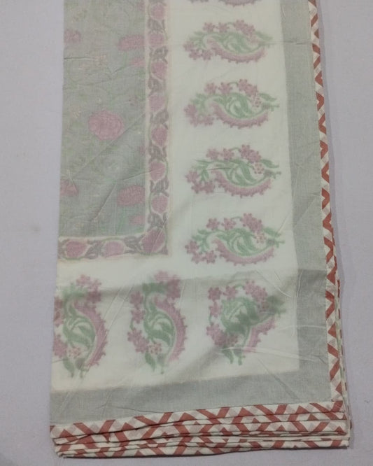 Anvita grey Muslin cotton dohar – front view