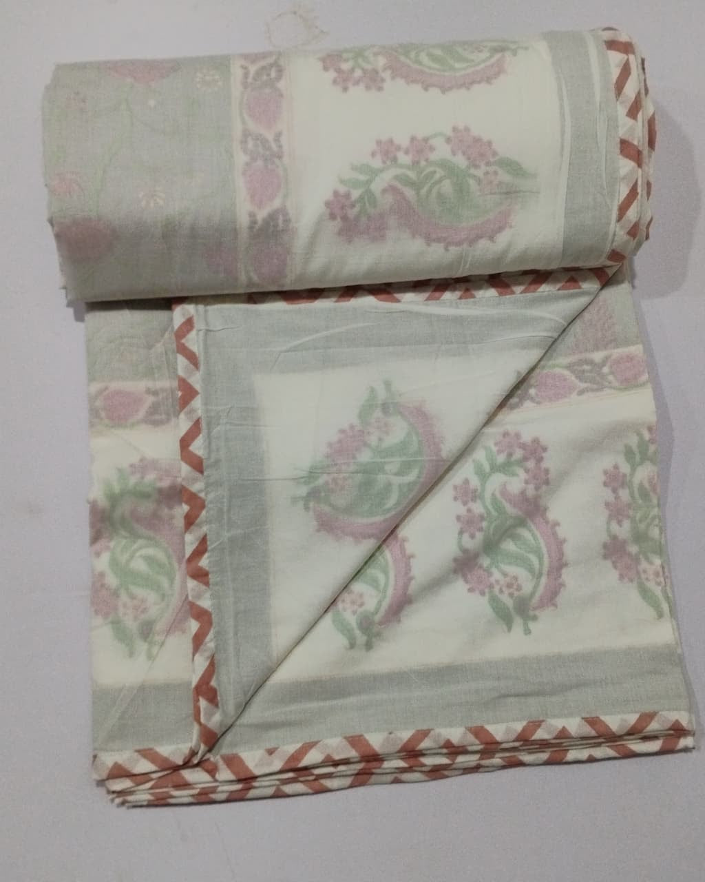 Anvita grey Muslin cotton dohar – pair of single front view
