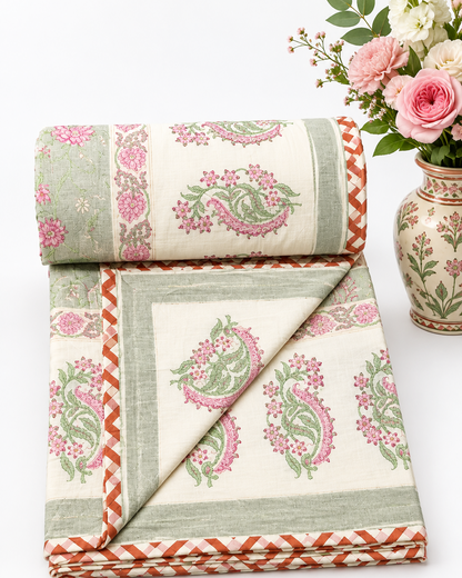 Anvita grey Muslin cotton dohar – styled view