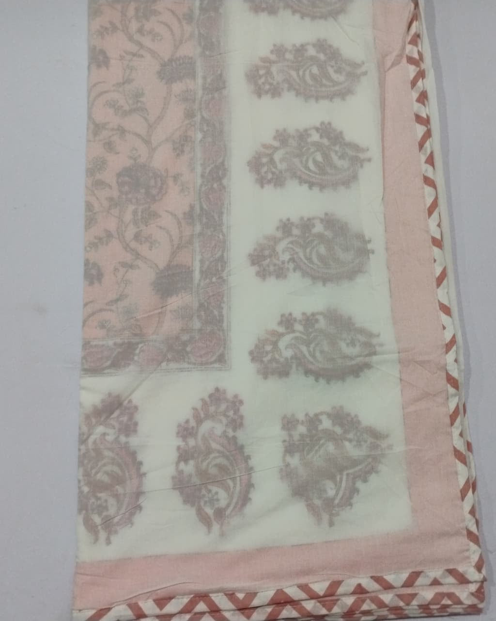 Anvita pink Muslin cotton dohar – pair of single alternate view