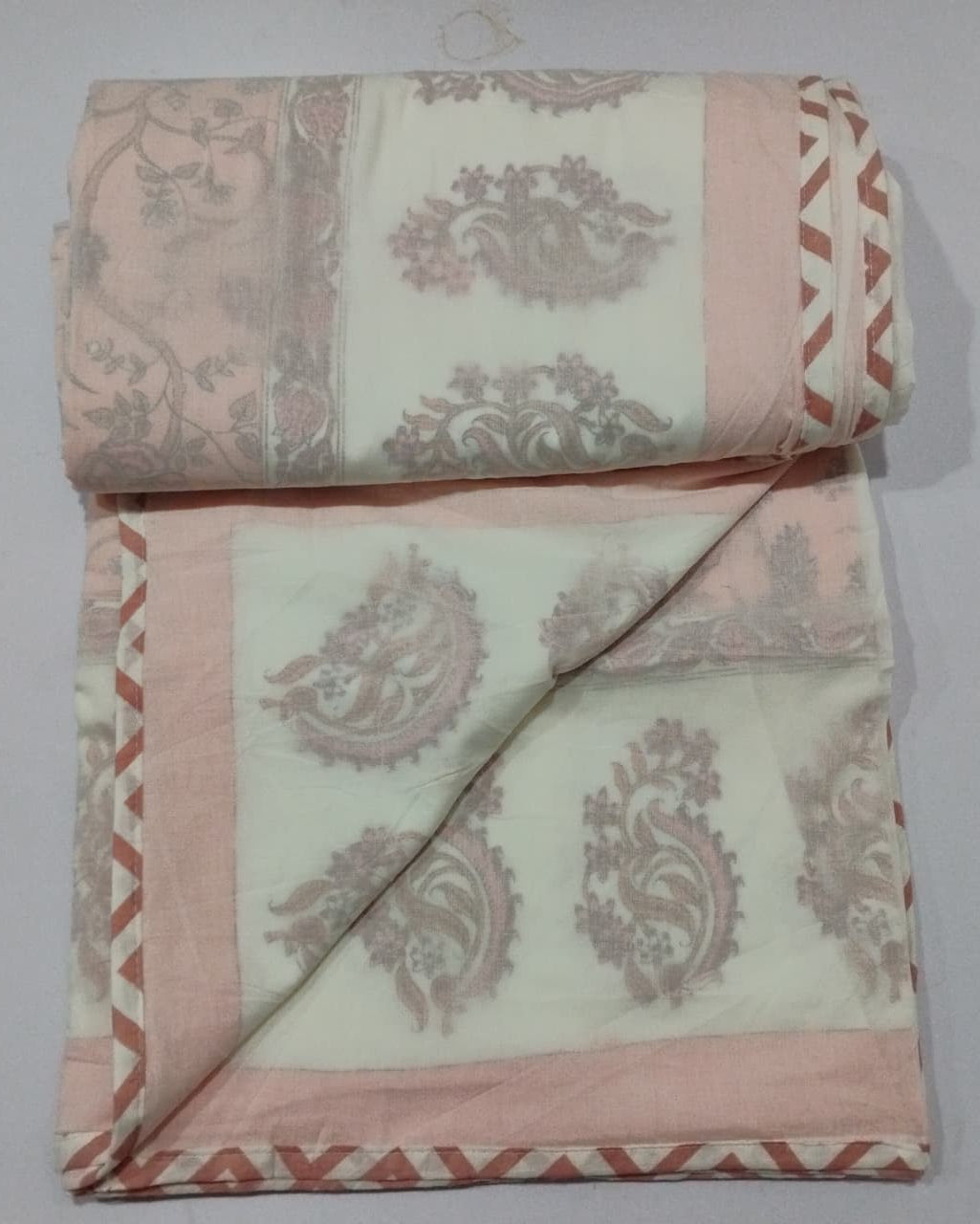 Anvita pink Muslin cotton dohar – front view