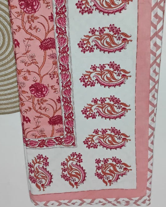 Anvita - Reversible Cotton Mulmul Dohar | Pink