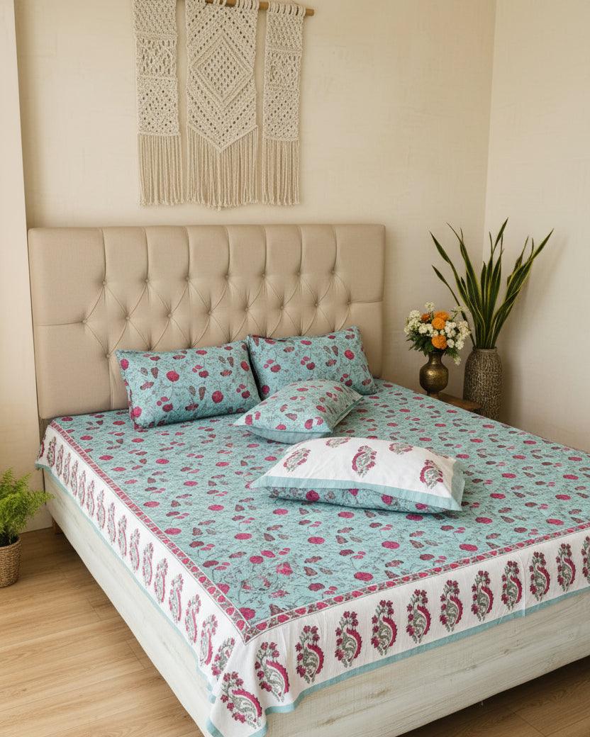 Anvita - Everyday Cotton Bedsheet | Blue