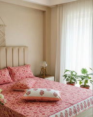 Anvita - Everyday Cotton Bedsheet | Pink