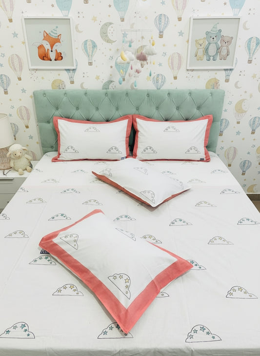 Baadal - The Cloud Bedsheet | Hand Block | Soft Fine Cotton