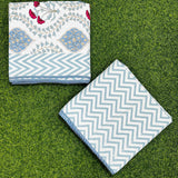 Bahaar blue reversible mulmul cotton dohar – product view