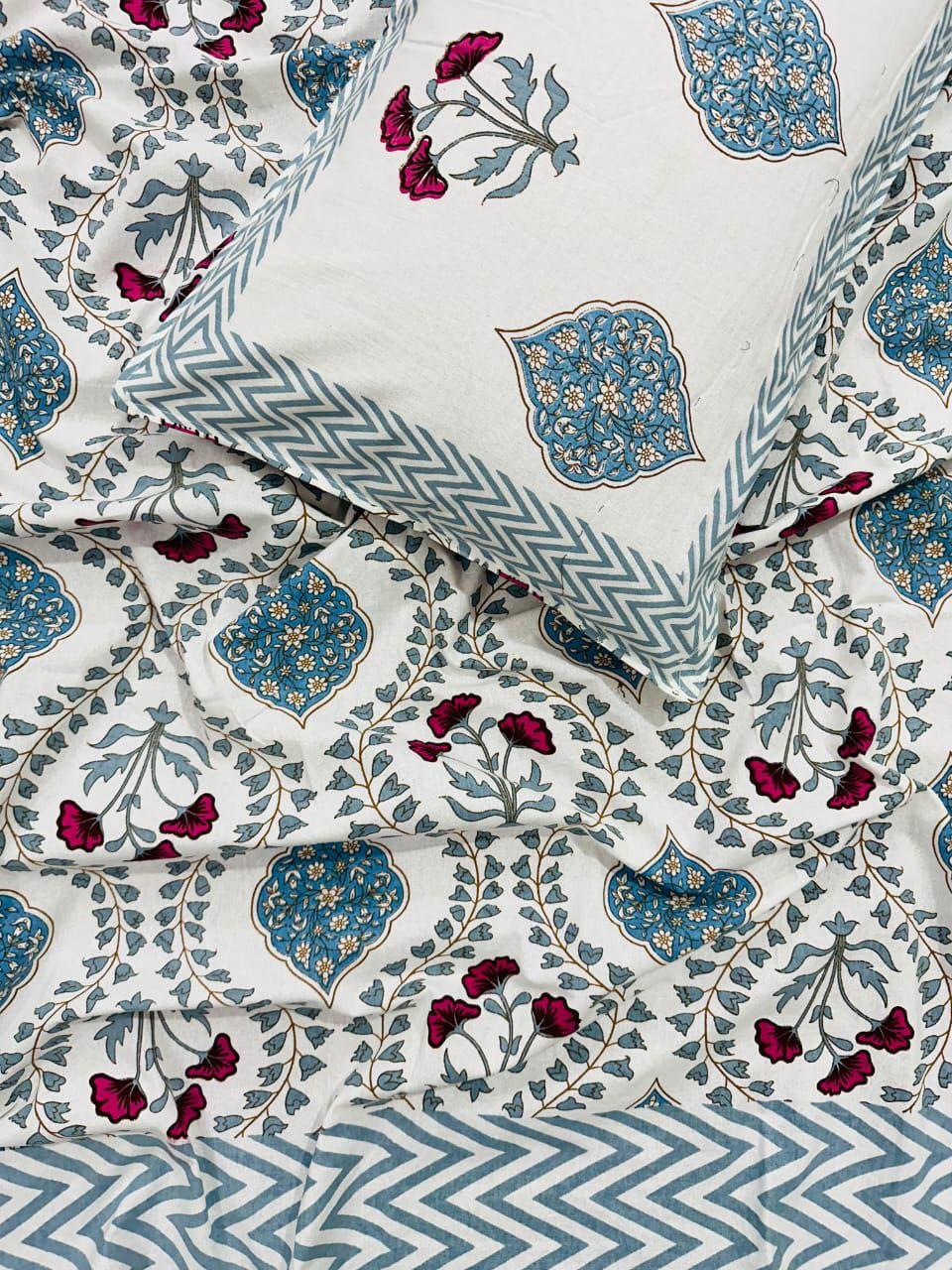 Bahaar - The Spring Bedsheet | Everyday Cotton | Blue