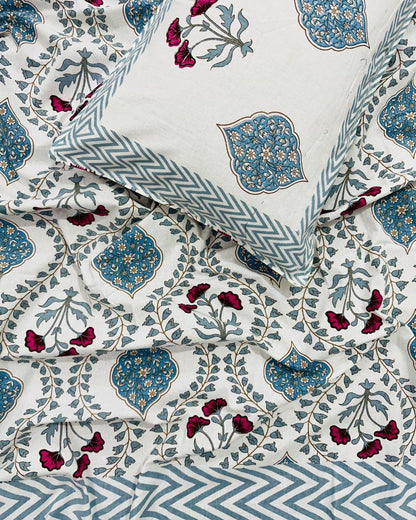 Bahaar blue Everyday Cotton bedsheet – Single size view