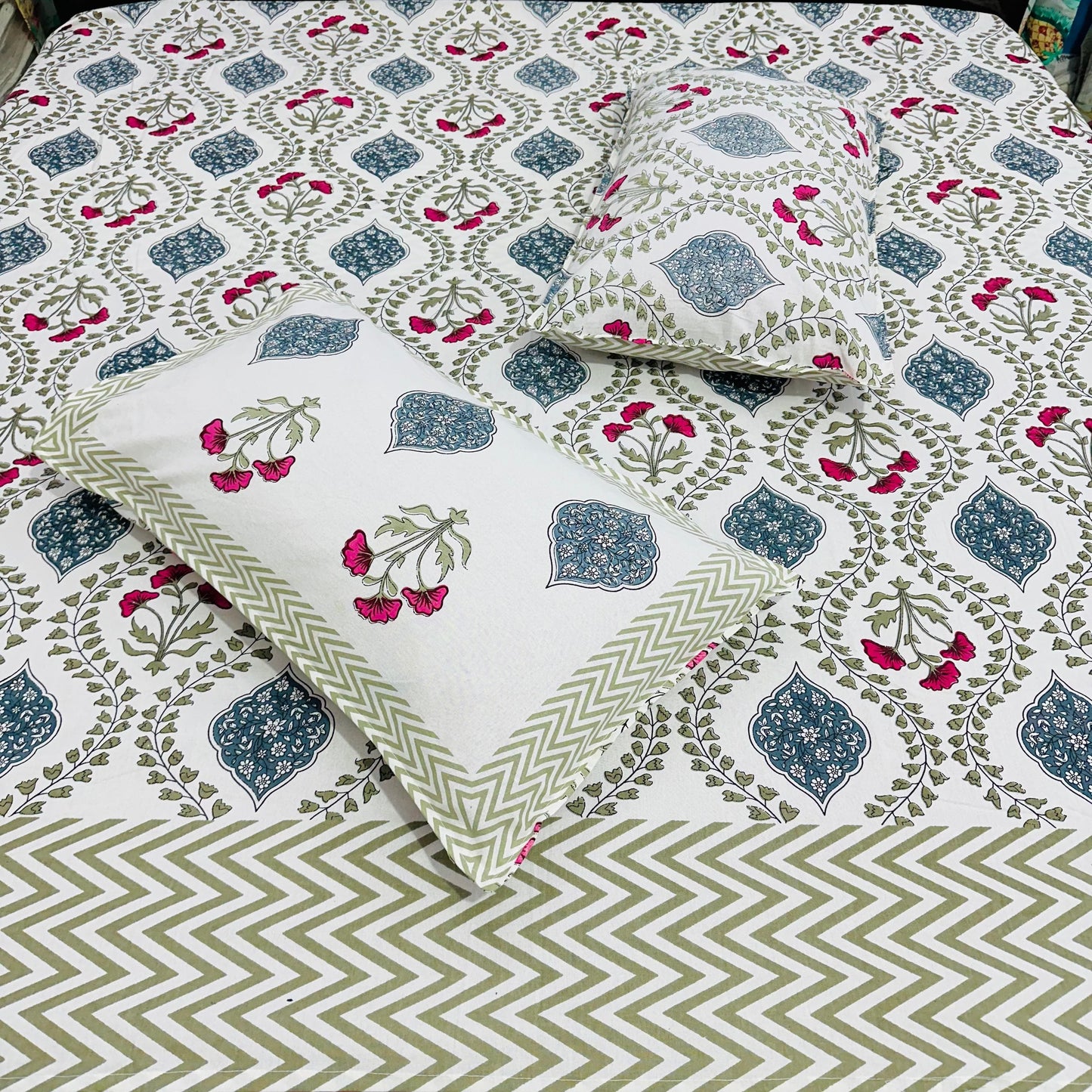 Bahaar - The Spring Bedsheet | Everyday Cotton | Green