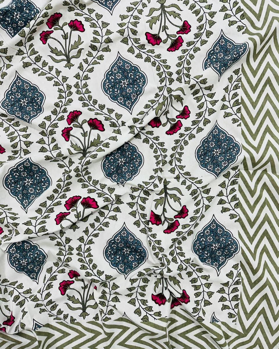 Bahaar - Everyday Cotton Bedsheet | Green