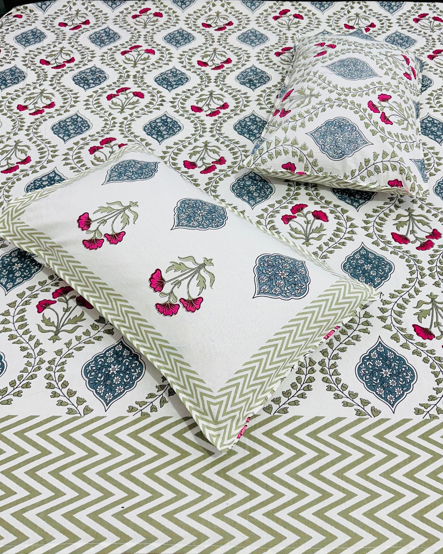 Bahaar - Everyday Cotton Bedsheet | Green