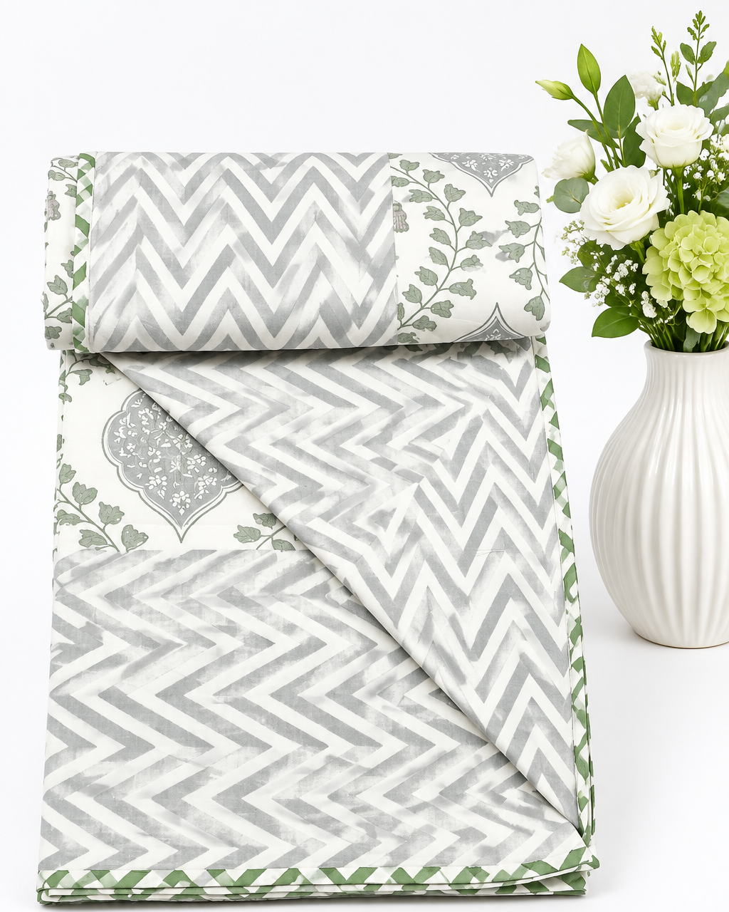 Bahaar -  Premium Muslin Cotton Dohar | Green