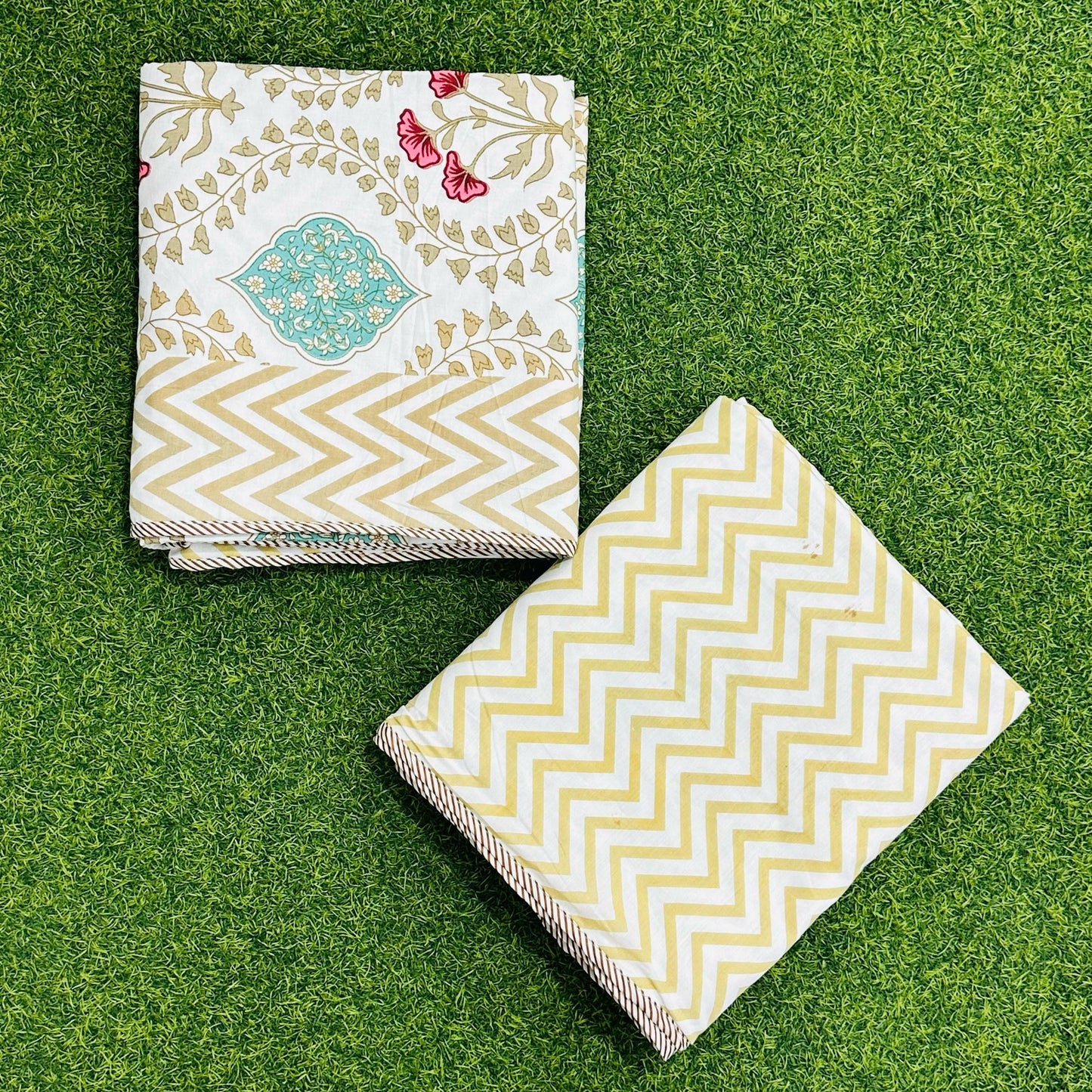 Bahaar - Reversible Cotton Mulmul Dohar | Yellow