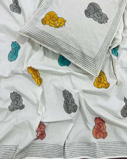 Bhalu_Soft_Fine_Cotton_Kids_Bedsheet_Hand_Block_fabric_detail