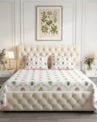 Chameli - Everyday Cotton Bedsheet | Pink